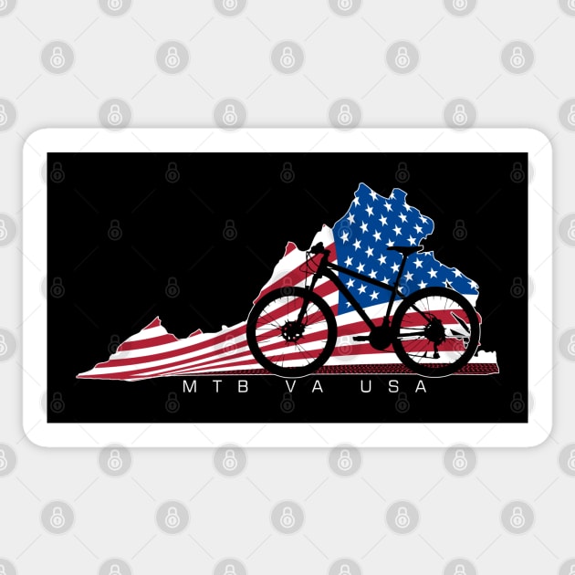 MTB Virginia American Flag Red White and Blue Sticker by TeeCreations